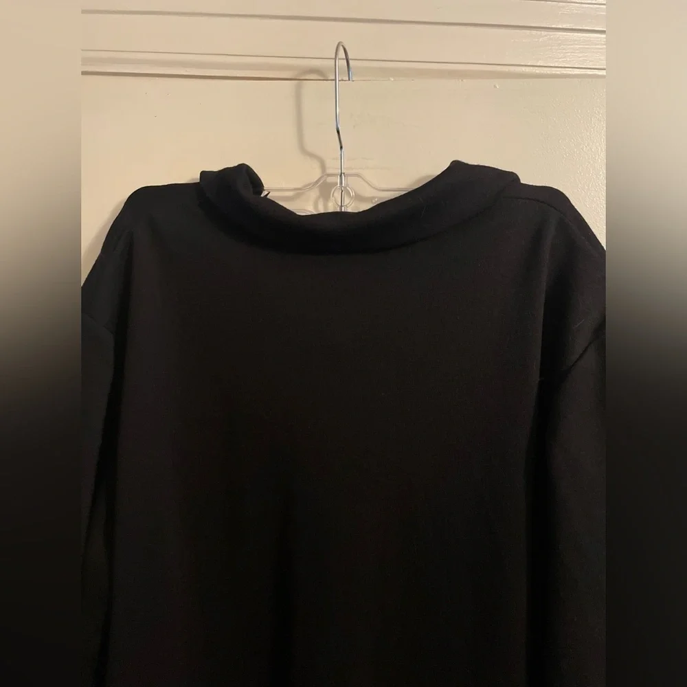 NWT Susan Graver Black Long Sleeve Collar Shift Dress Size Extra Large - Picture 6 of 7
